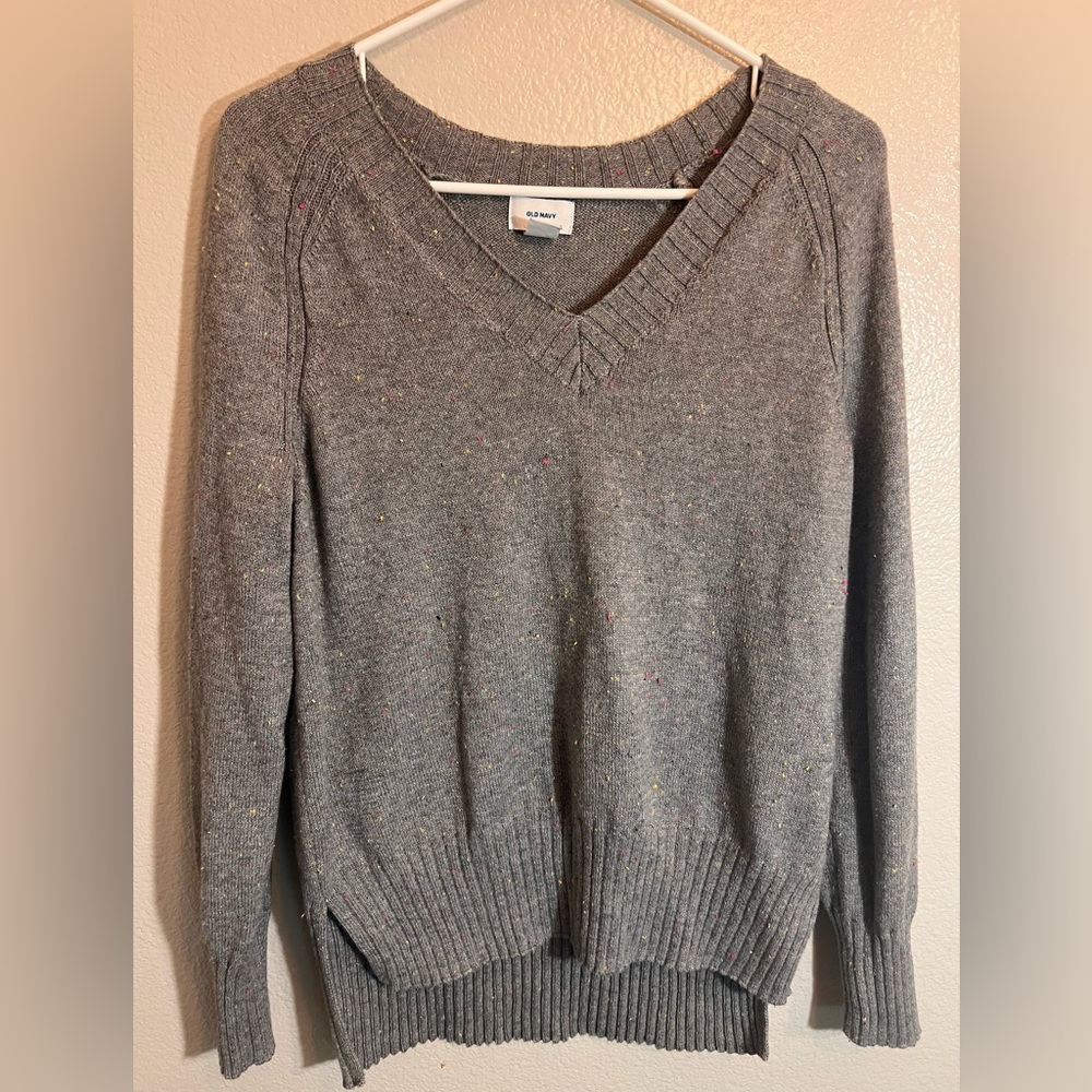Old Navy Gray Speckled Knit Sweater – Size Small